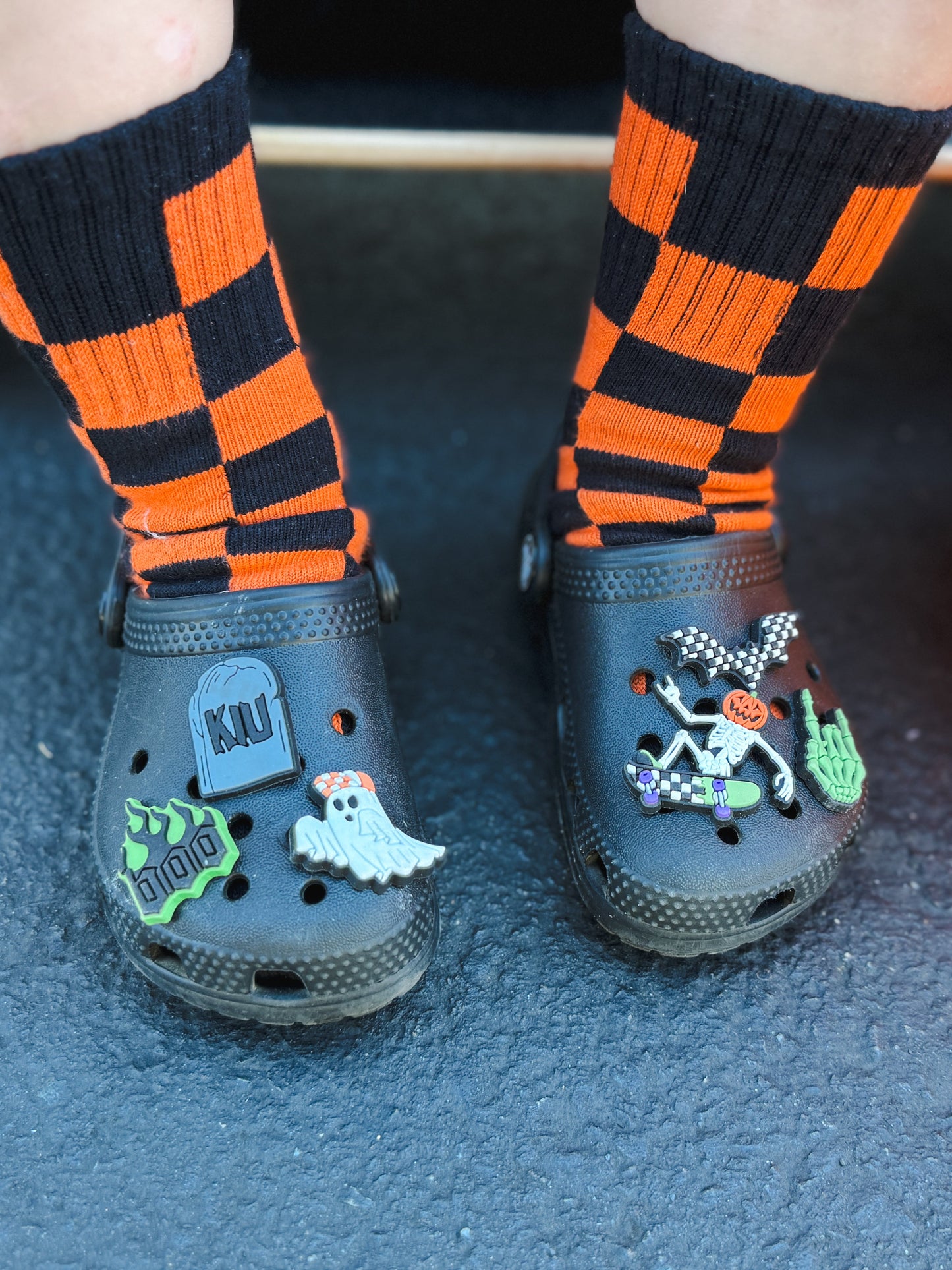 Orange and Black Check