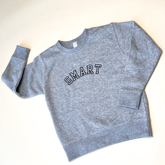 Smart Varsity Embroidered Child Sweatshirt