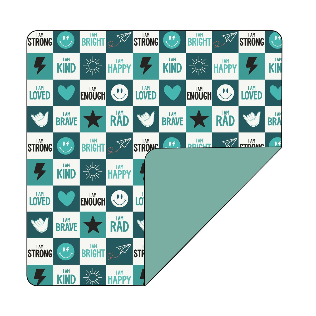 Dream Big Affirmation 50x50 blanket blue