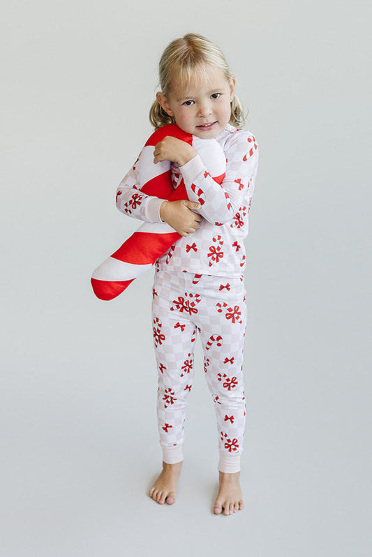 Bamboo Two Piece Set | Bows & Candy Cane