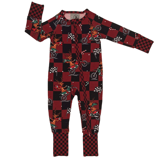 Rudolph The Red Nose Racer Zip Up Pajamas *PREORDER - SHIPPING OUT BETWEEN NOV 24 - DEC 6*