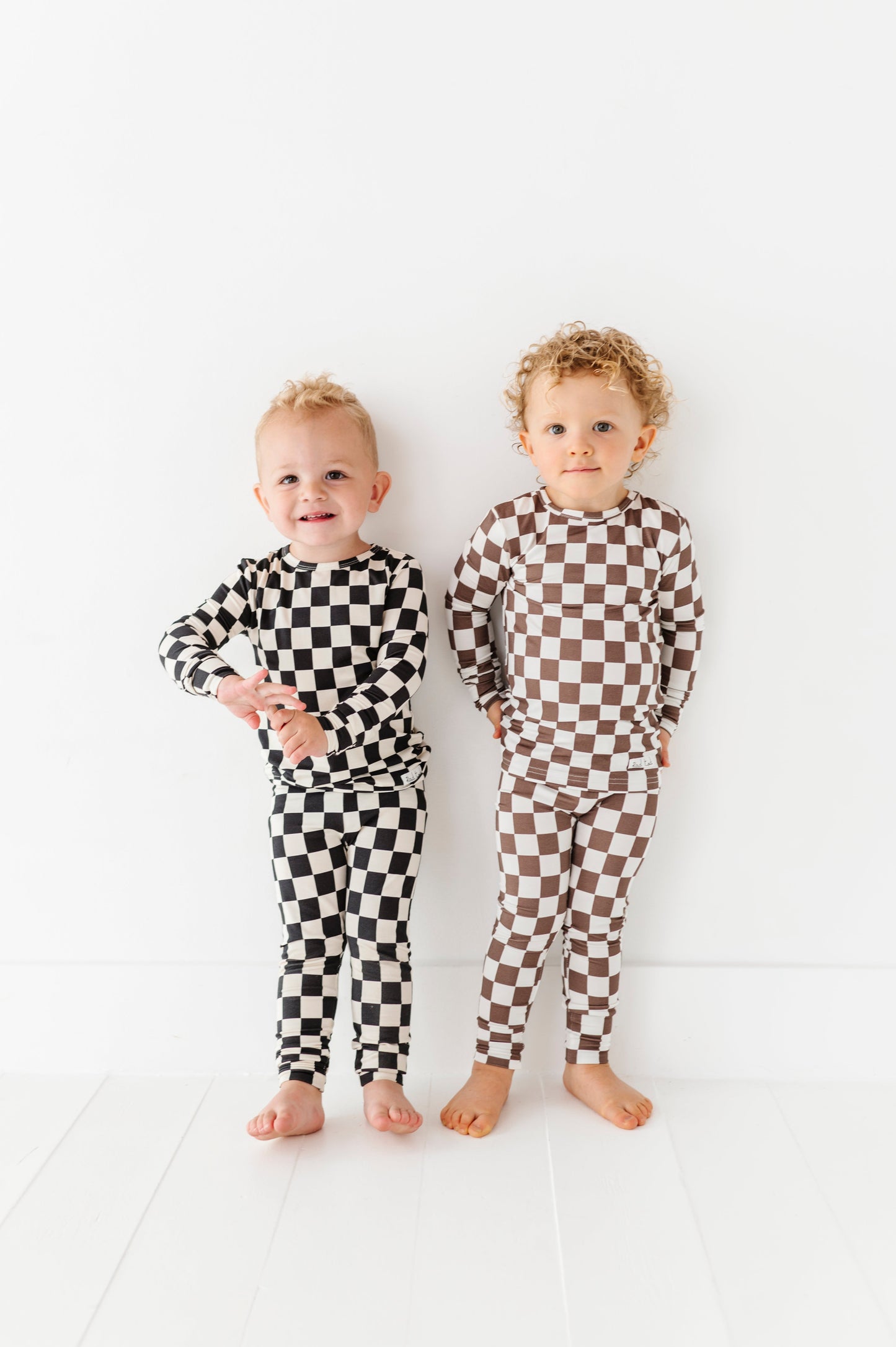 BAMBOO - BLACK CHECKERED 2 PC