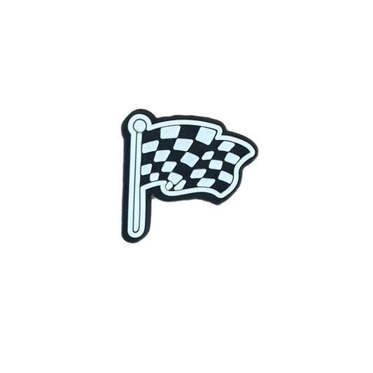 Checkered Flag Croc Charm