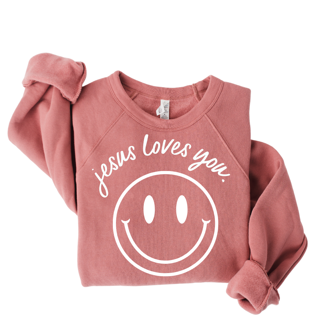 Jesus Loves You Smiley Pullover