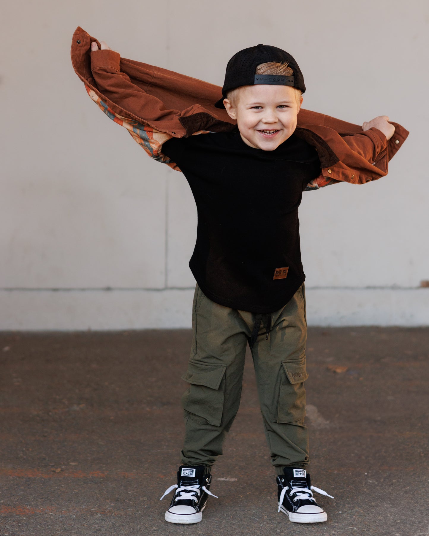 Cargo Cross-Stretch Chinos (Olive)