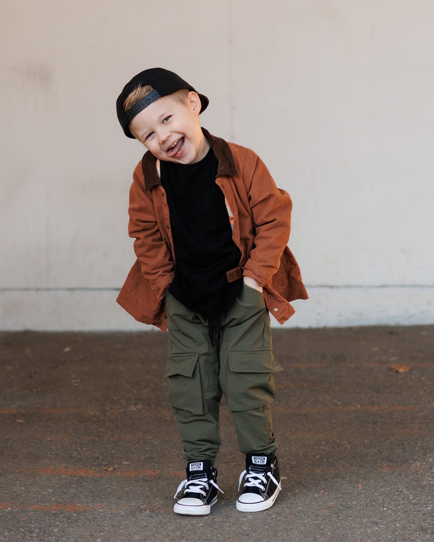 Cargo Cross-Stretch Chinos (Olive)