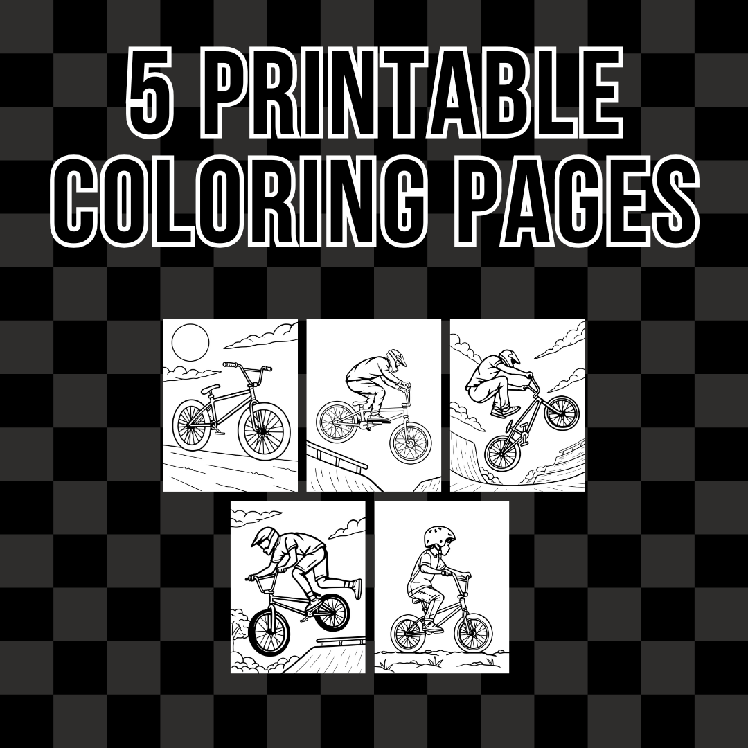 BMX Coloring Pages - Digital Download