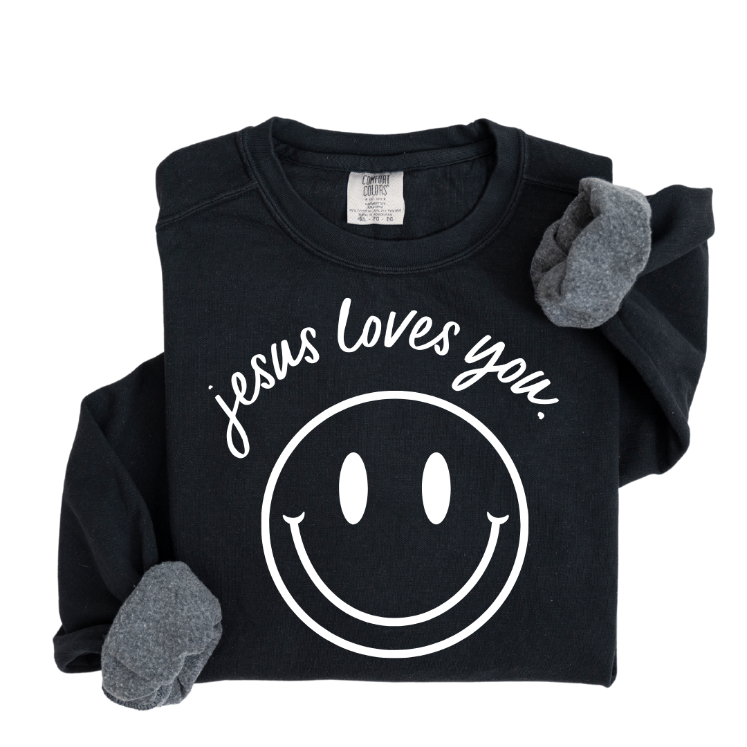 Jesus Loves You Smiley Pullover