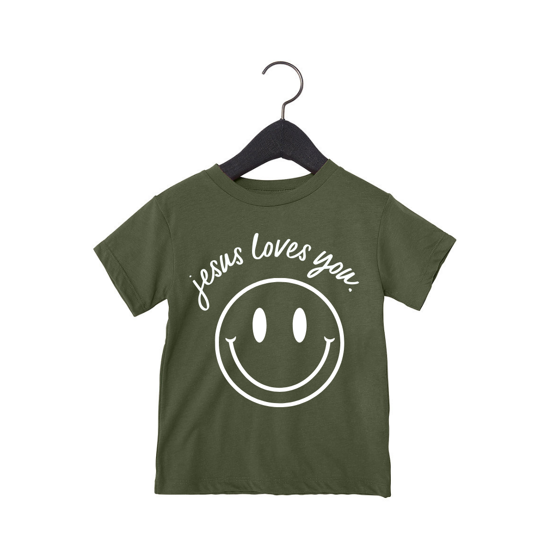 Jesus Loves You Smiley Baby Tee