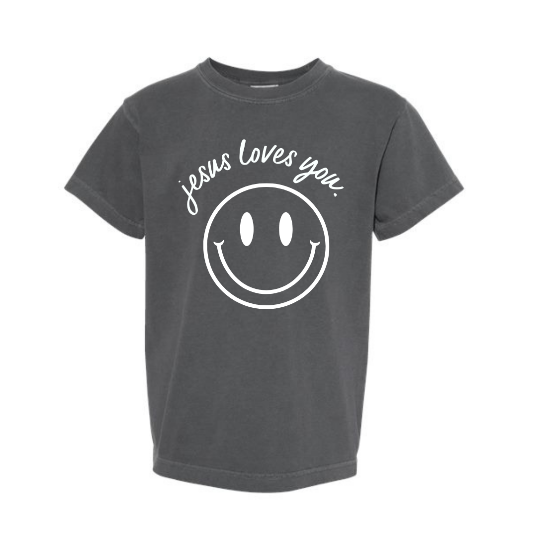 Jesus Loves You Smiley Youth Tee