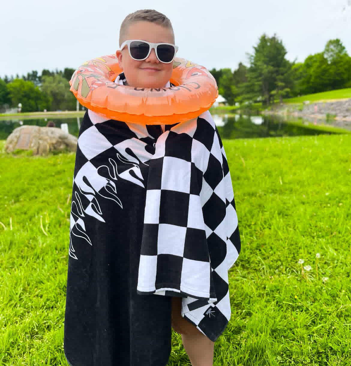 Checker Flame Beach Towel