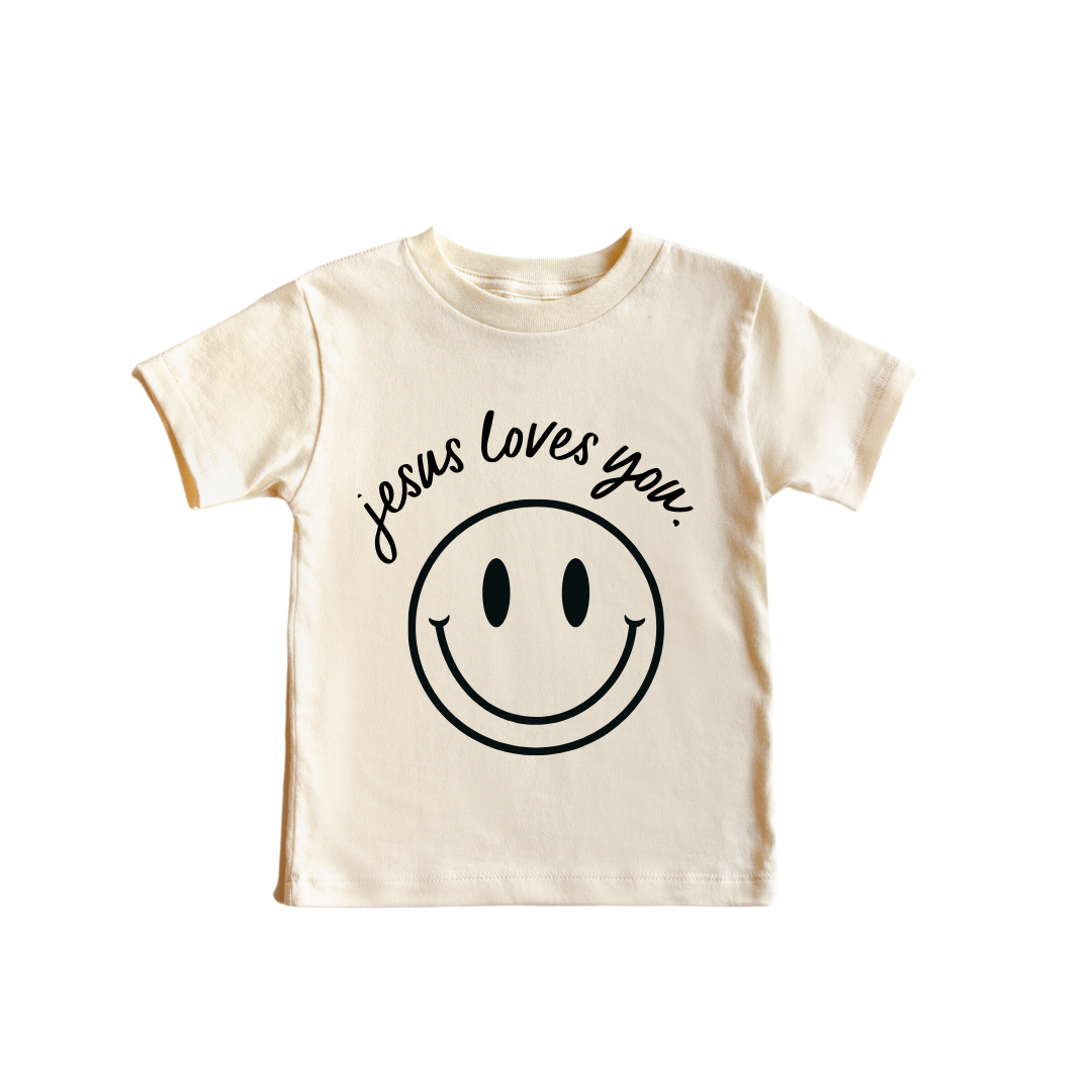 Jesus Loves You Smiley Toddler Tee