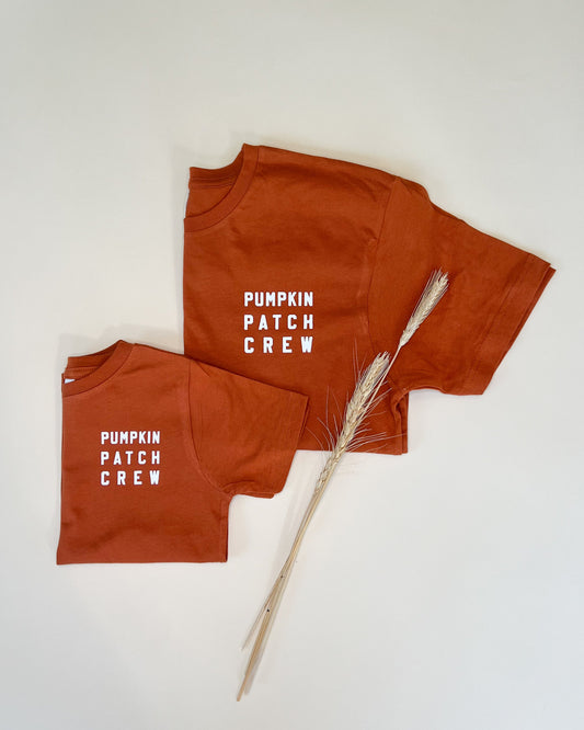 Pumpkin Patch Crew Classic Adult Tee - White Design