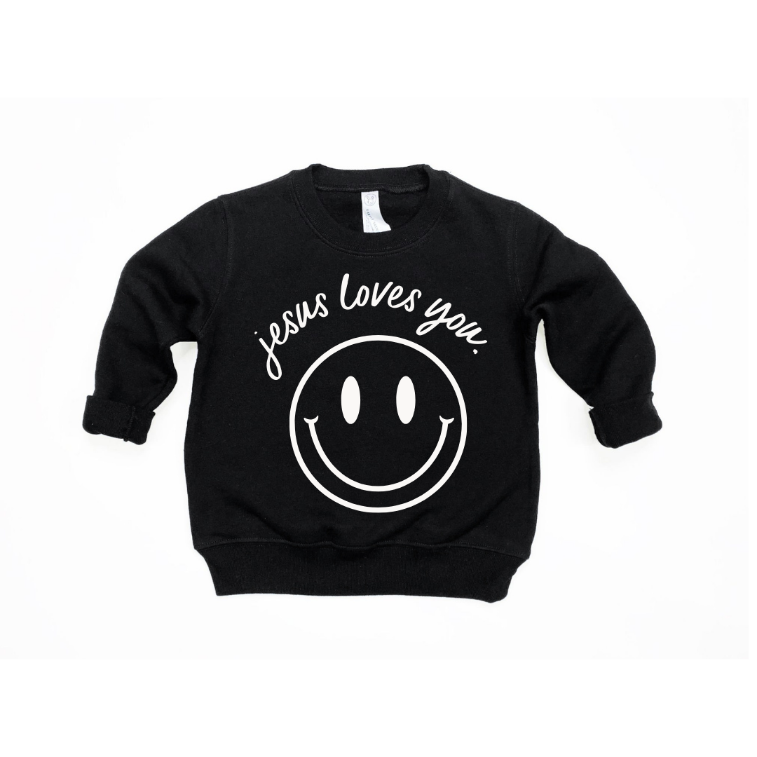 Jesus Loves You Smiley Youth Pullover