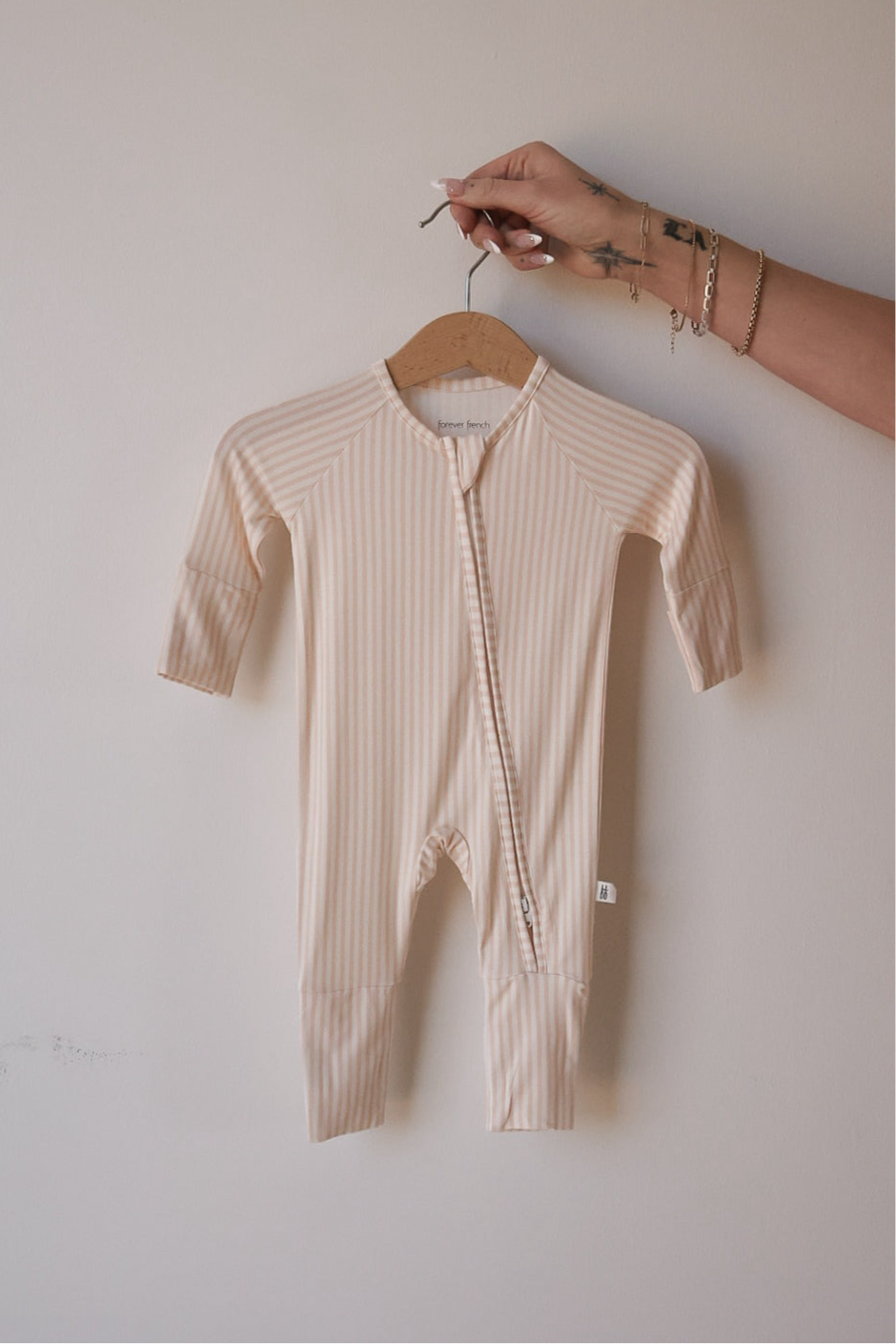 Bamboo Zip Pajamas | Sadie Stripe