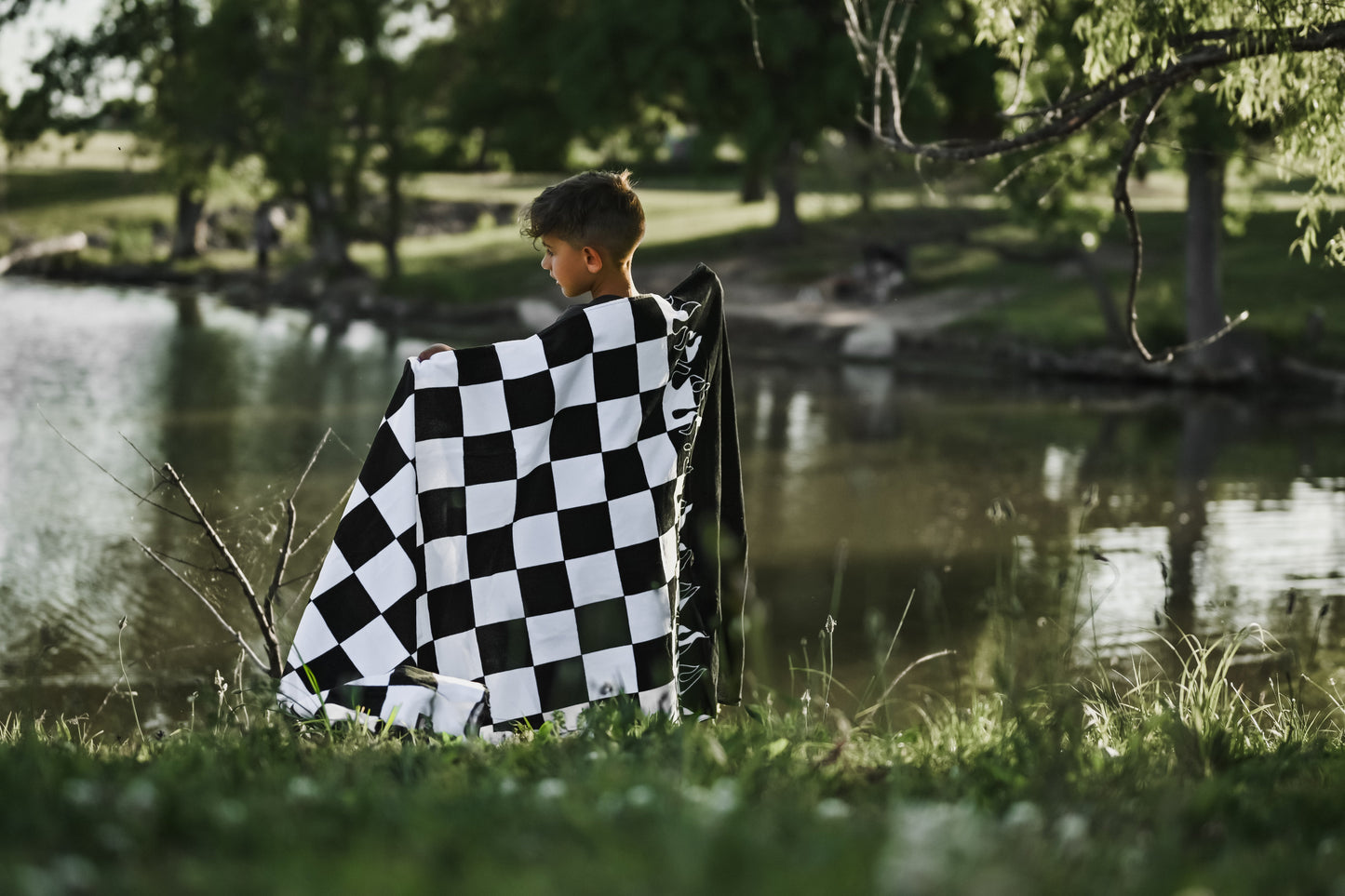 Checker Flame Beach Towel