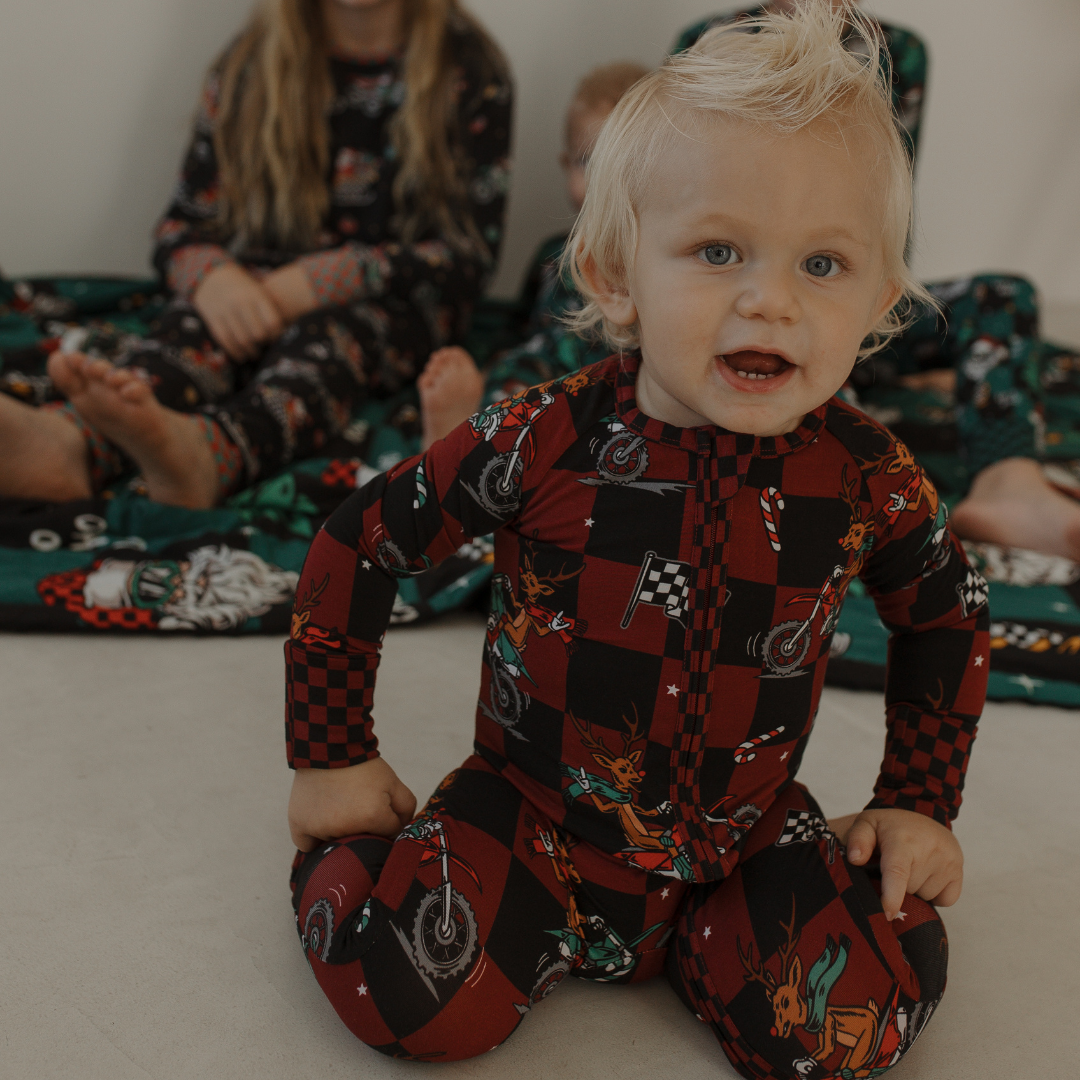 Rudolph The Red Nose Racer Zip Up Pajamas *PREORDER - SHIPPING OUT BETWEEN NOV 24 - DEC 6*