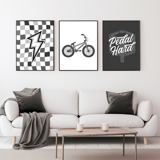 Pedal Hard Wall Prints - Digital Download