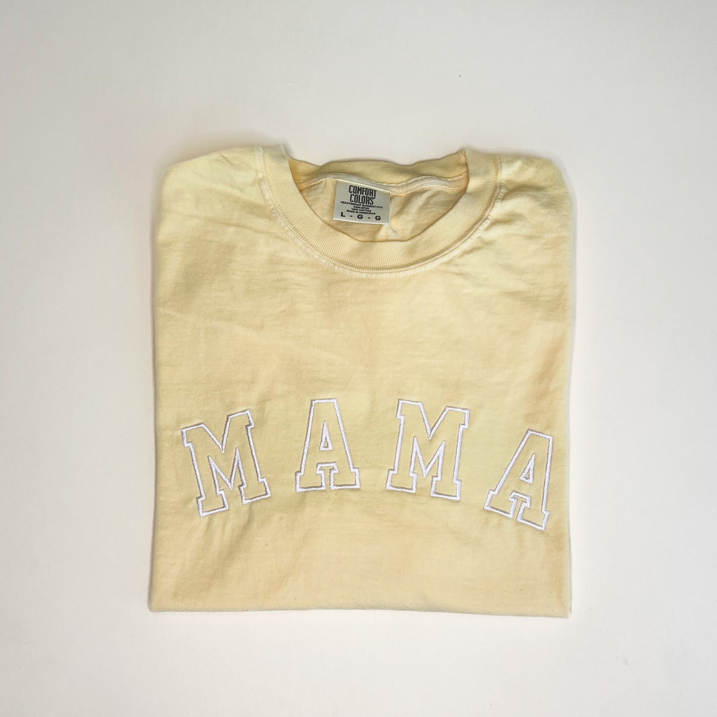 Mama Tee - Embroidered Varsity Design