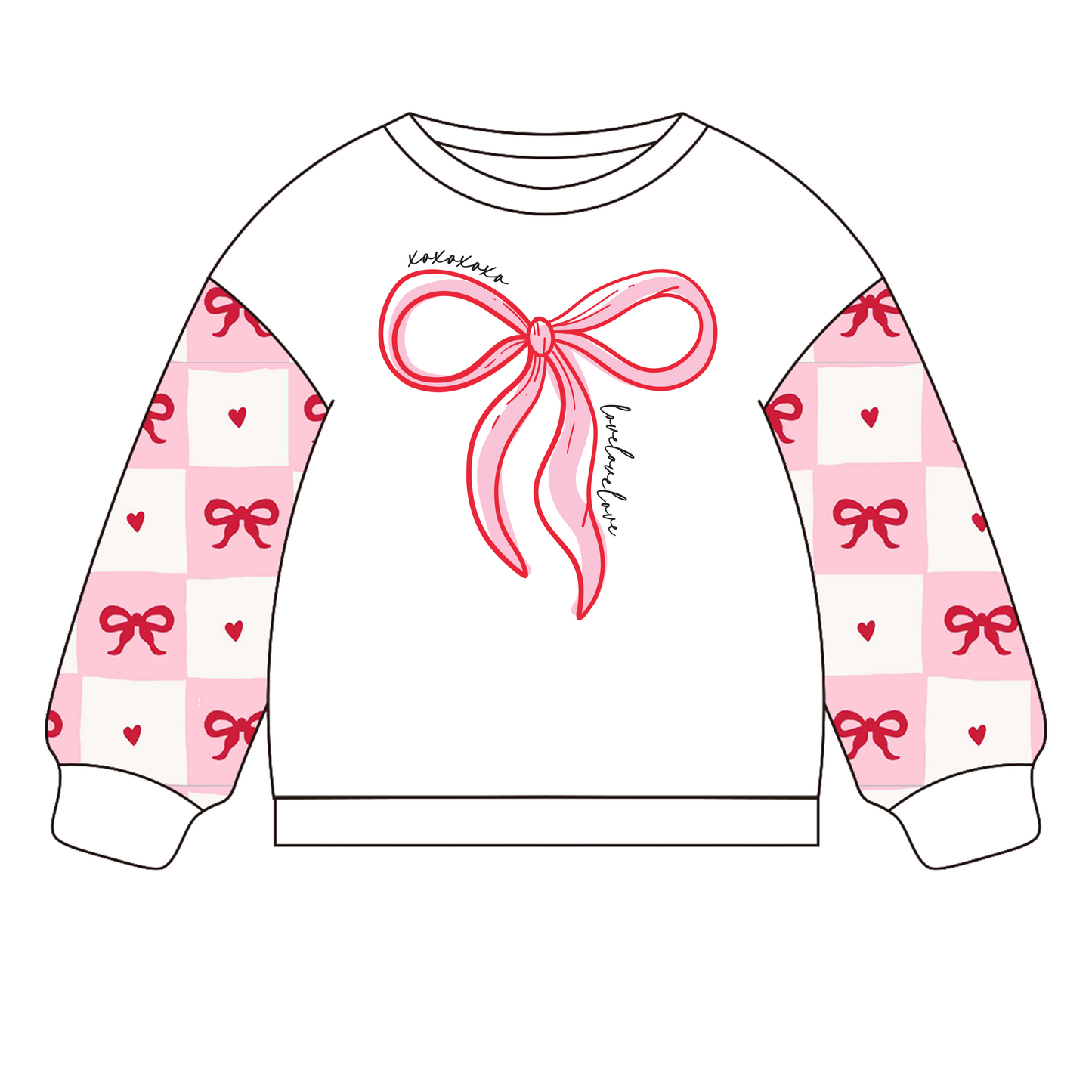 XOXO Bow | Colored Sleeves