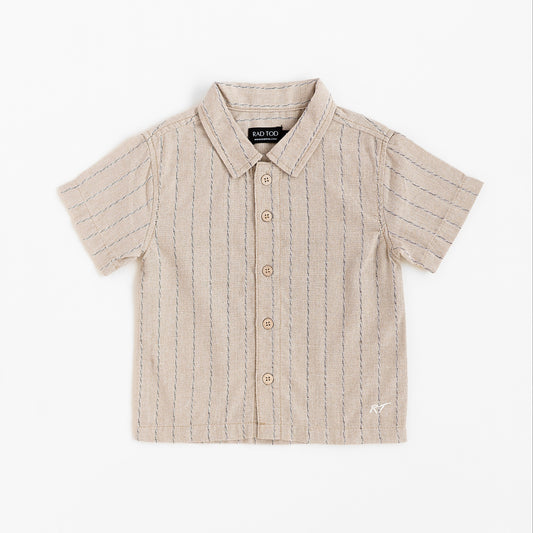 COASTAL BUTTON UP - TAN