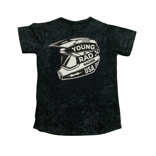 FACTORY RACING BLACK ACID WASH TEE (pre-order)