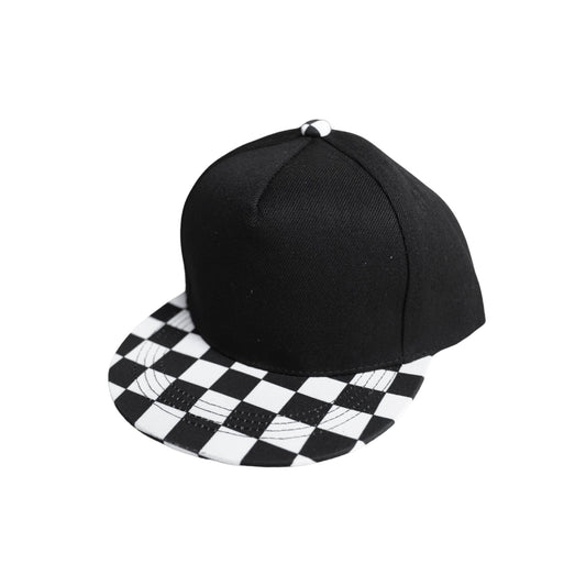 BLACK & CHECKERS SNAPBACK // Y+R UNBRANDED BASICS
