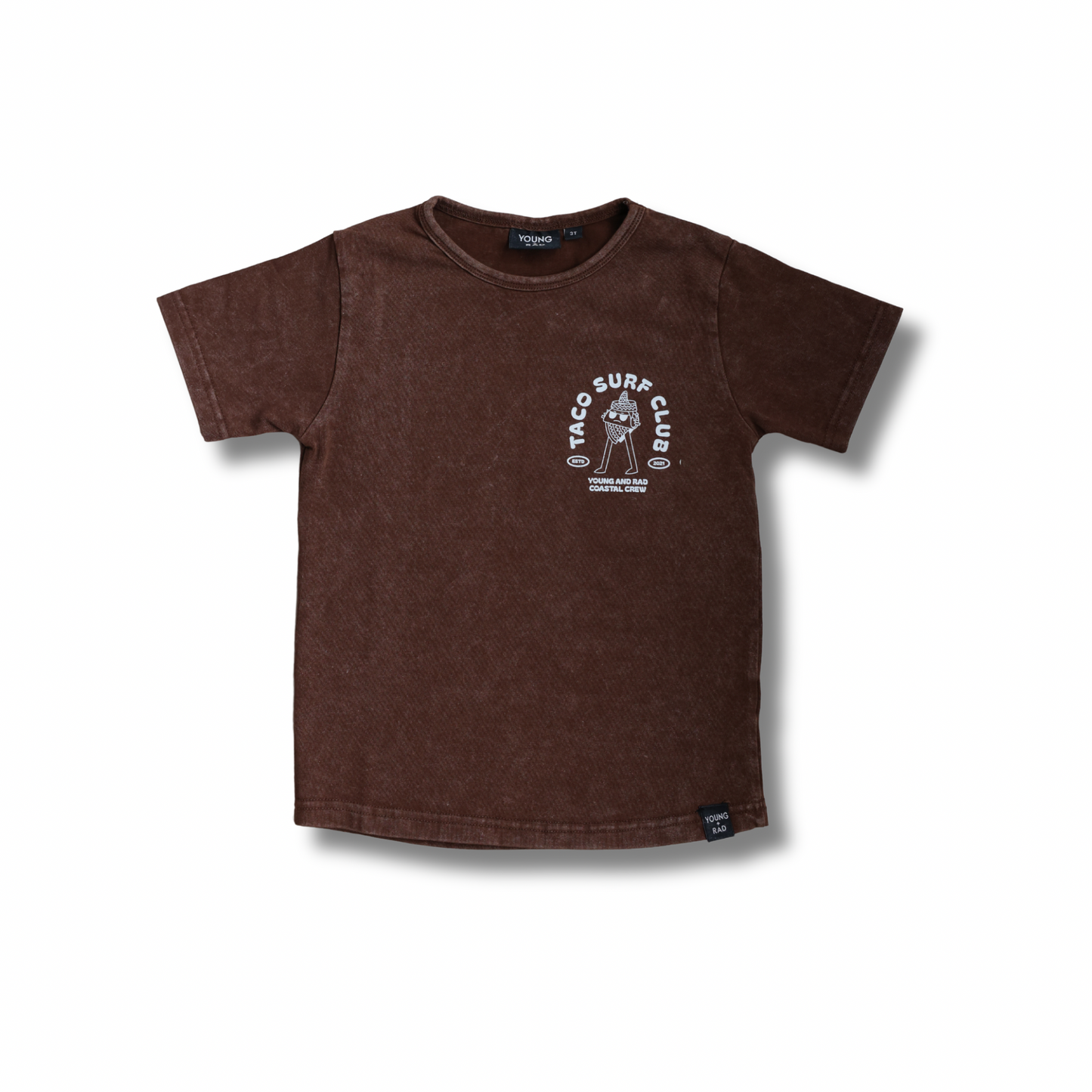 TACO SURF CLUB TEE // DARK BROWN