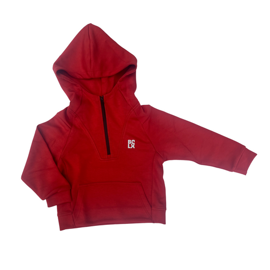 LUXE Half-Zip Sweatshirt (Coastal Red)