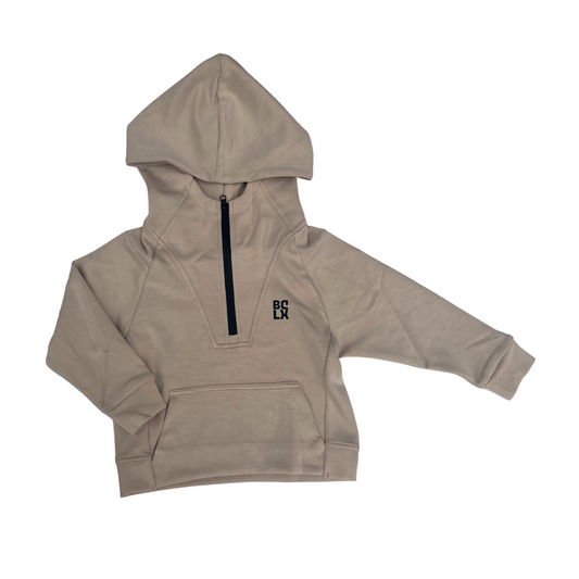 LUXE Half-Zip Sweatshirt (Taupe)