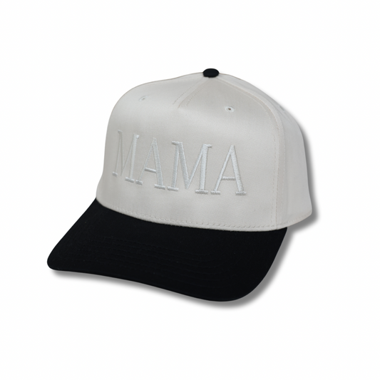 MAMA BLACK AND CREAM HAT
