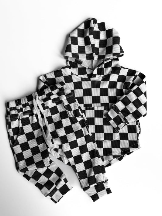 BLACK CHECKERED • WAFFLE SET