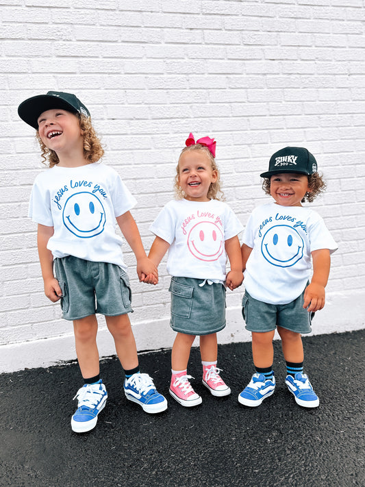 Jesus Loves You Smiley Toddler Tee