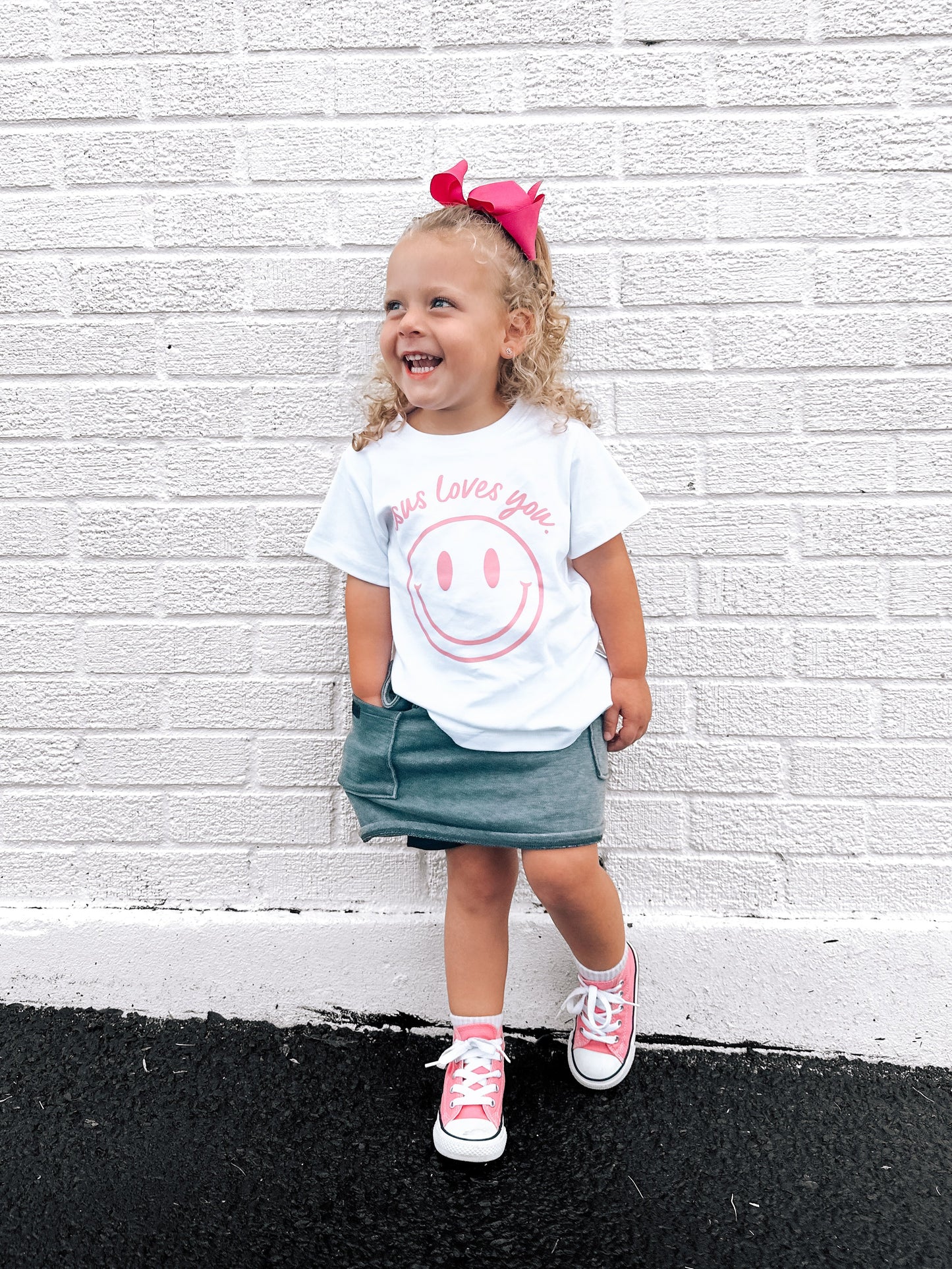 Jesus Loves You Smiley Toddler Tee