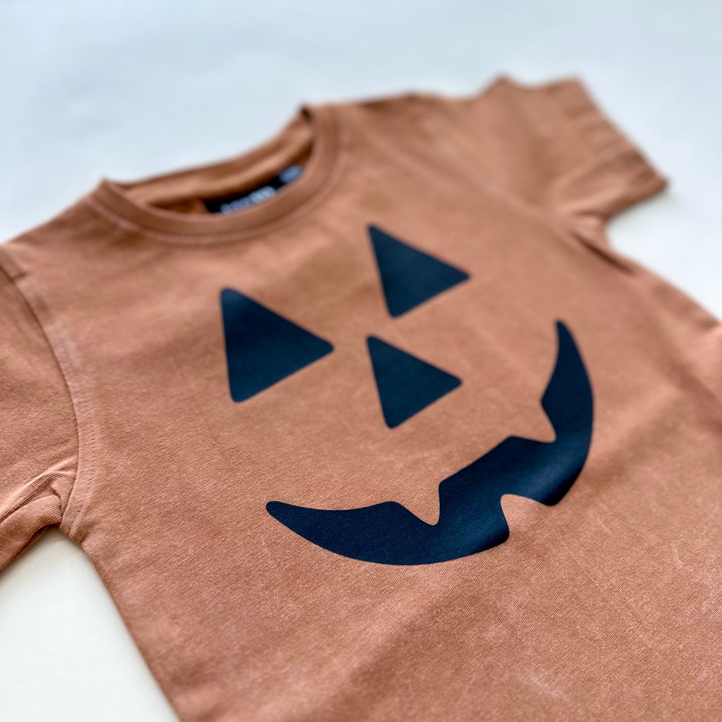 Jack-o-Lantern Acid Wash Tee - Autumn