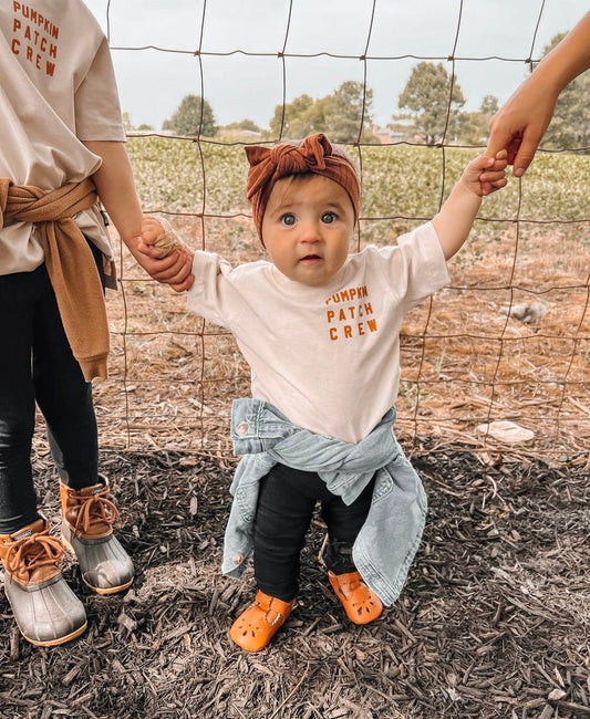 Pumpkin Patch Crew Acid Wash Tee - Neutral