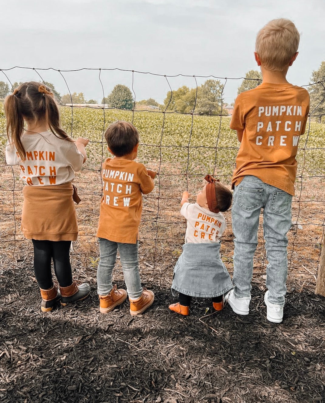 Pumpkin Patch Crew Acid Wash Tee - Neutral
