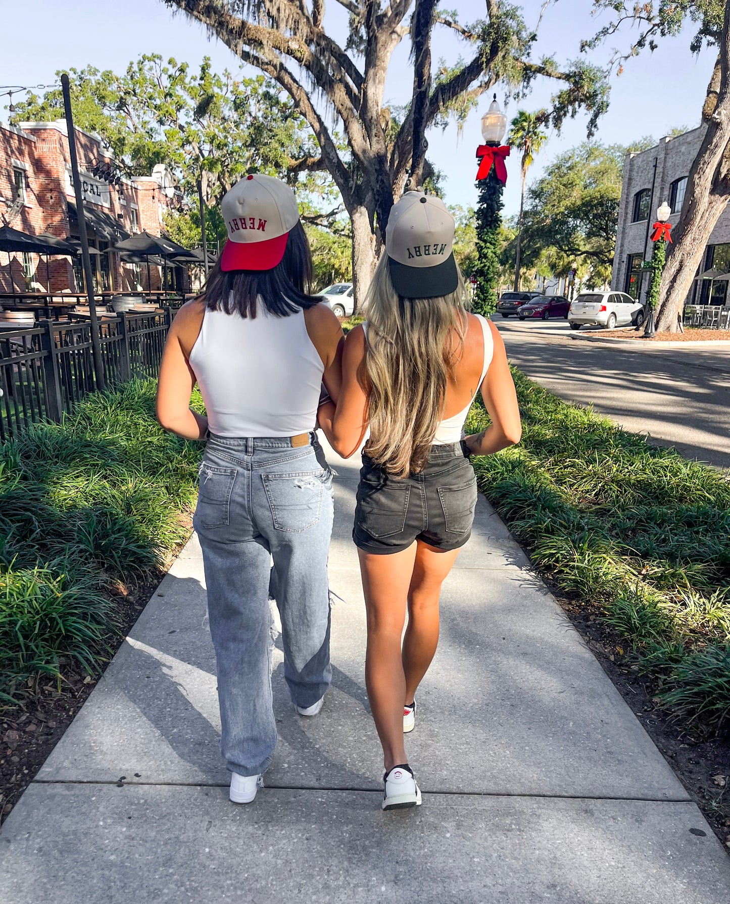 Merry Upside Down Embroidered Cap
