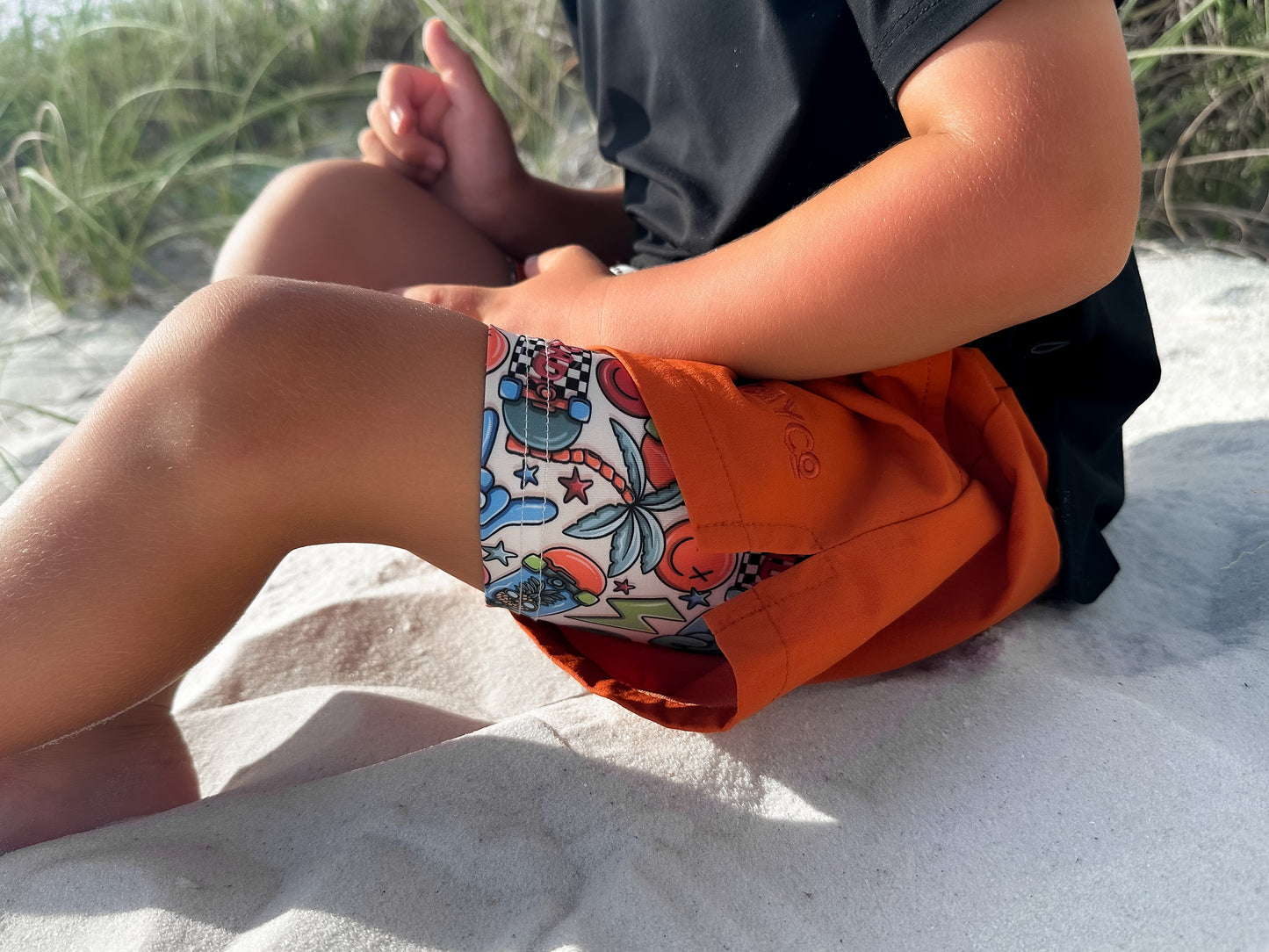 Orange + Neon Summer Hybrid Shorts