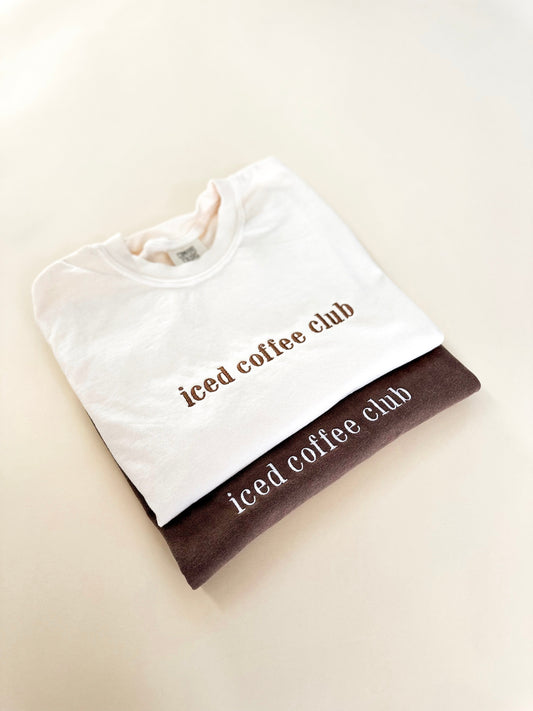 Iced Coffee Club Embroidered T-Shirt