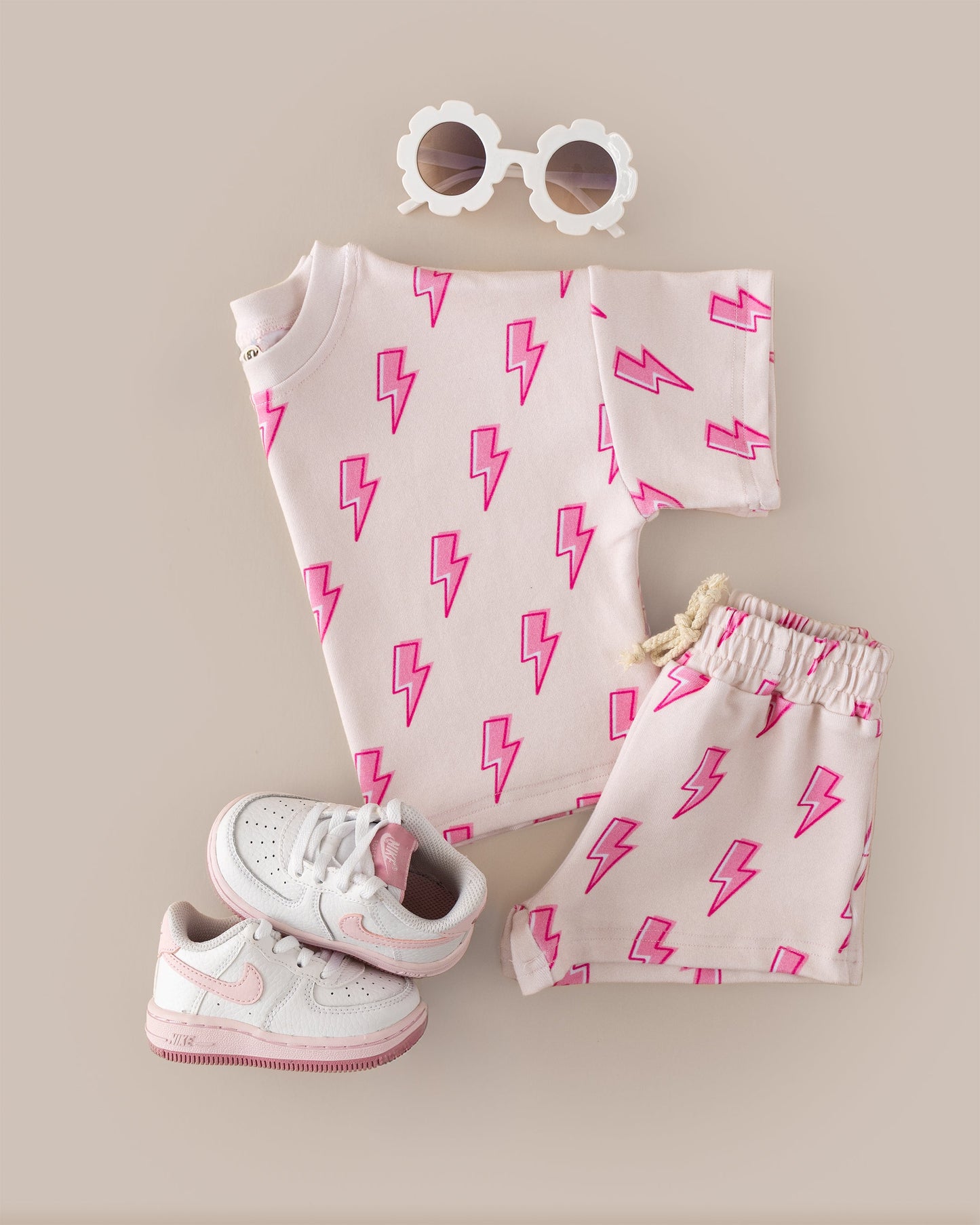 Shorts Set | Pink Bolts