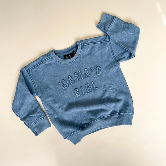 Mama's Girl Signature Acid Wash Crewneck - Tide