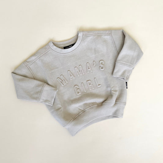 Mama's Girl Signature Acid Wash Crewneck - Oatmeal