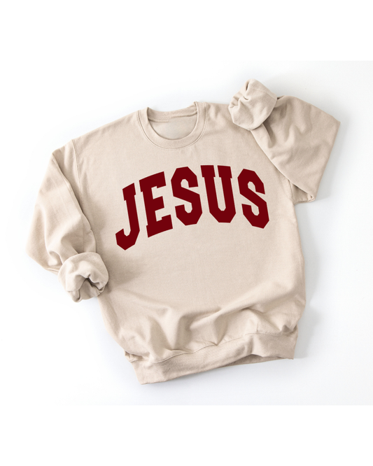 Jesus Varsity Unisex Fall Sweatshirt