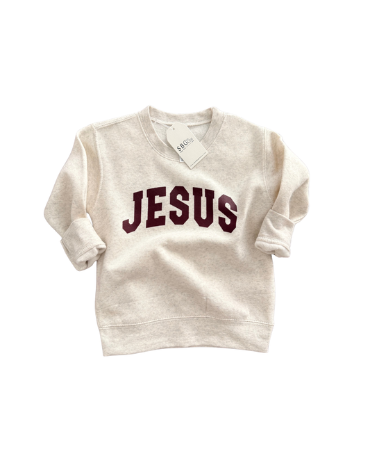 Jesus Varsity Crew Fall Kids Sweatshirt