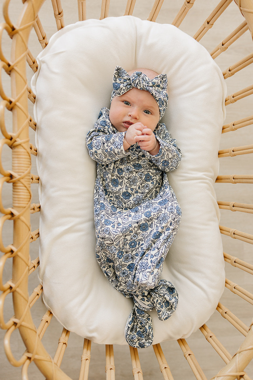 Bluebell Pointelle Bamboo Knot Gown