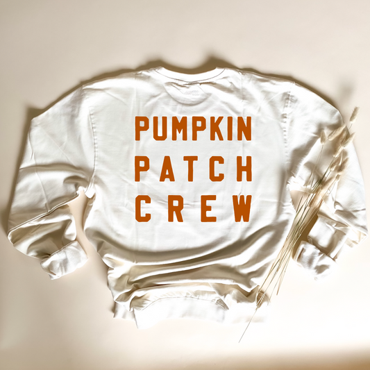 Pumpkin Patch Crew Adult Crewneck - Burnt Orange Design