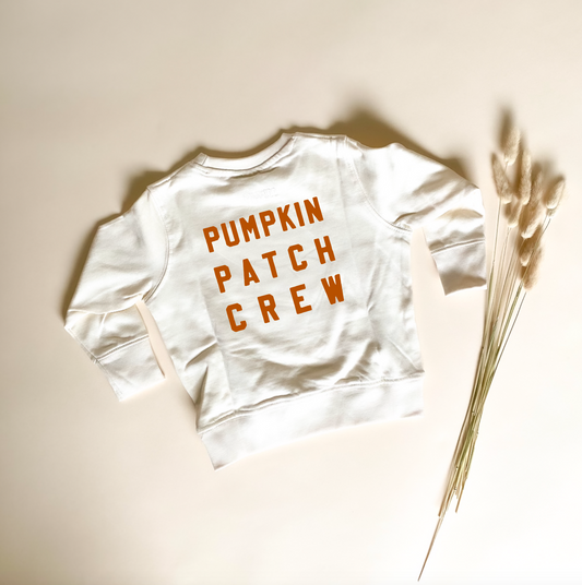 Pumpkin Patch Crew Child Crewneck - Burnt Orange Design