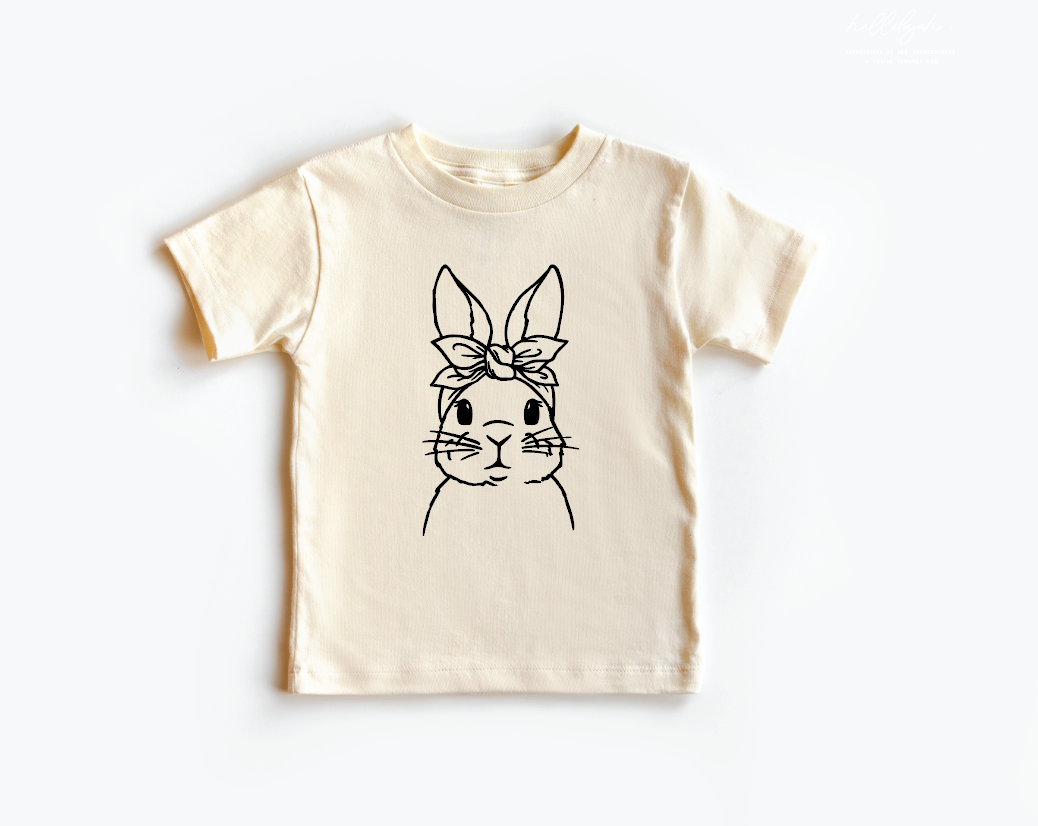 Girl Bunny Natural Tee