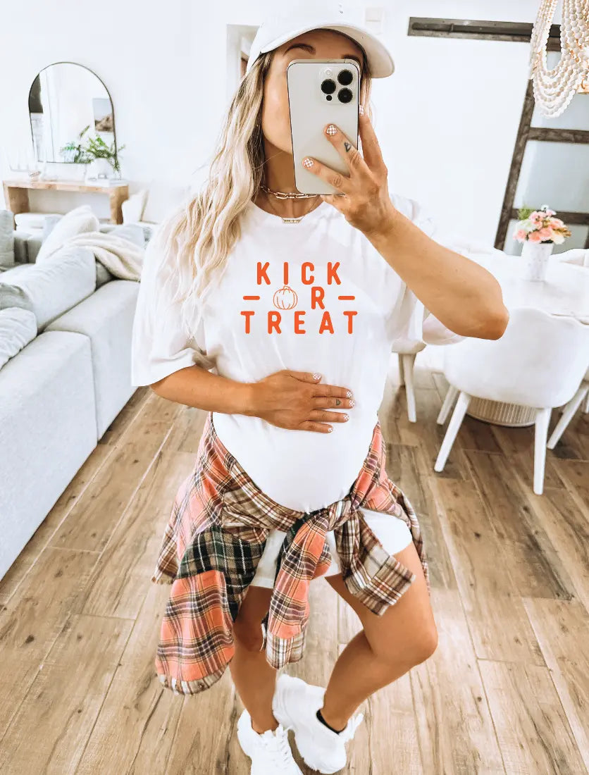 Kick - OR - Treat - Maternity Fall Tee